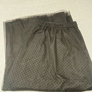 JCREW Factory tulle black polka dot skirt